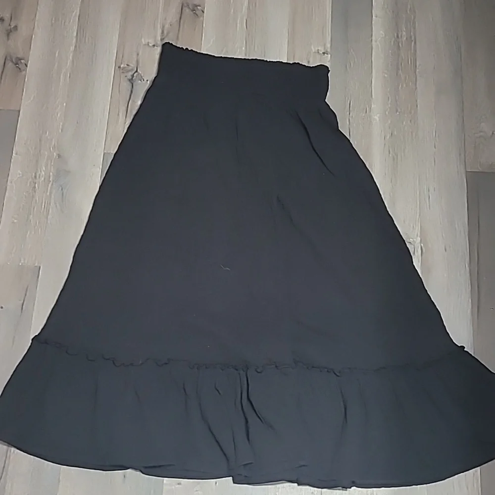 Quince Women's 100% Organic Cotton Gauze Smocked Maxi Skirt Size Large - Picture 2 of 6